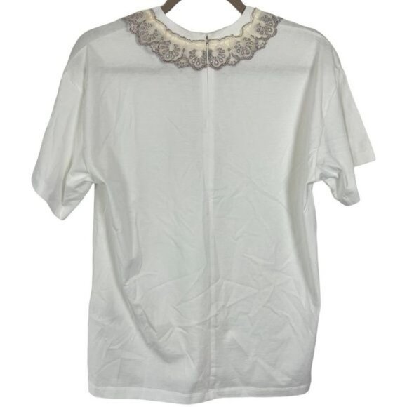 NWT CHRISTOPHER KANE Ruffle Trim Tee Shirt Size Small - Picture 4 of 11